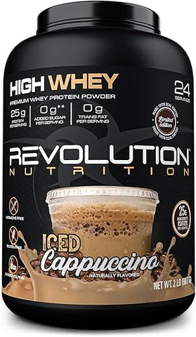 Revolution Nutrition - High Whey: Pó de Proteína Isolada, Sem Glúten, Ganho de Massa Muscular Magra para Homens