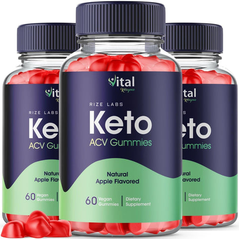 rize labs - (3 Pacotes) Gomas Vital Keto ACV, Gomas Cetogênicas Vital Keto para Perda de Peso Avançada – Gomas Vital Keto ACV Gomas Keto ACV para Emagrecimento da Barriga – Gomas Dietéticas de Goma de Gengibre AC – Avaliações de Gomas AC