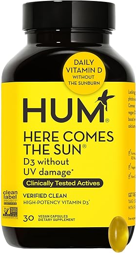 Aqui Vem o Sol: Suplemento Imune com Vitamina D | 60 cápsulas | 1000 UI de Vitamina D3 | 30 g - HUM