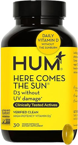 Aqui Vem o Sol: Suplemento Imune com Vitamina D | 60 cápsulas | 1000 UI de Vitamina D3 | 30 g - HUM