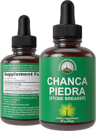 Peak Performance - Chanca Piedra Gotas Líquidas – Quebra Pedras Avançado para Dissolver Cálculos Renais – 30ml