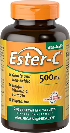 500 mg Comprimidos Vegetais 225 – Suplemento de Vitamina C Vegano - Ester-C