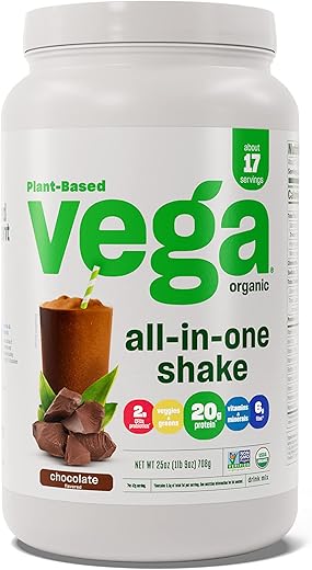 Organic – Proteína Vegana em Pó, Chocolate – Ingredientes Superfood, Vitaminas para Suporte Imunológico, Amigável para Keto, Proteína de Ervilha para Mulheres - Vega