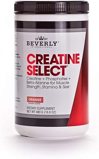 Creatine Select com Fosfatos, 40 porções. Fórmula infalível de Creatina Monohidratada. Aumente o tamanho, força, resistência e recuperação muscular. Para homens e - Beverly International