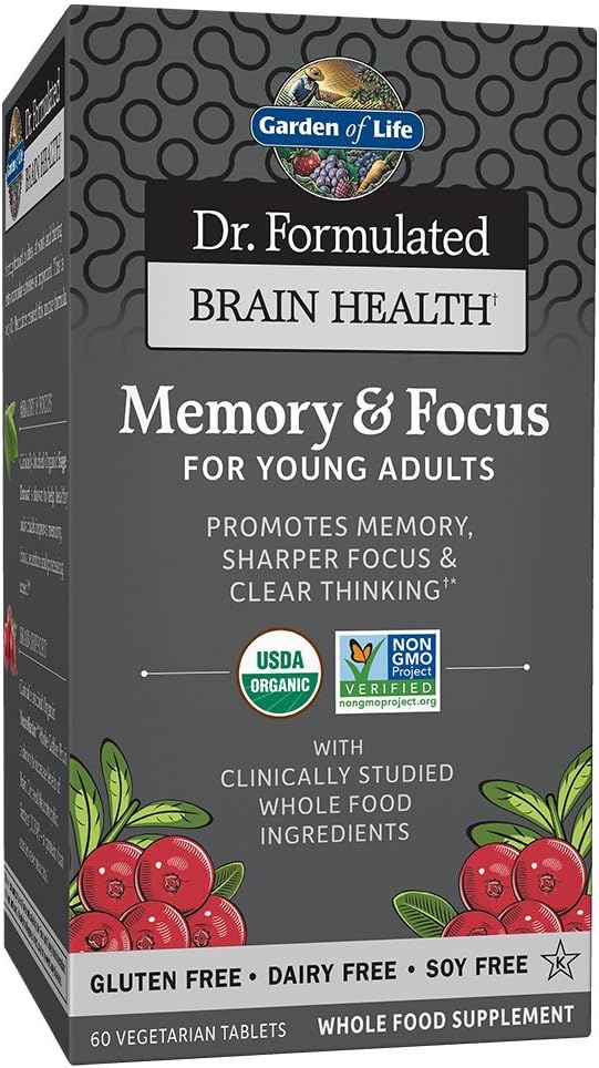 Dr. Formulated Saúde Cerebral Orgânica Memória – Fórmula Avançada 60 Cápsulas - Garden of Life