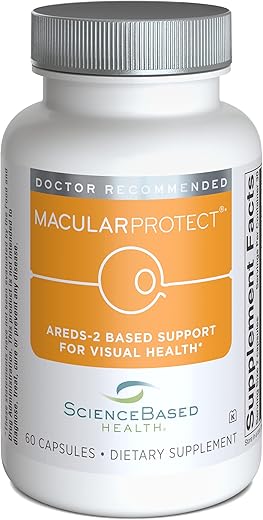 ScienceBased Health - MacularProtect AREDS2 Vitamina – Proteção para os Olhos com Fórmula Avançada – 60 cápsulas