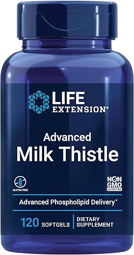 Advanced Milk Thistle – Com Silybin, Fosfatidilcolina e outros Fosfolipídios – Para Saúde do Fígado e dos Rins - Life Extension