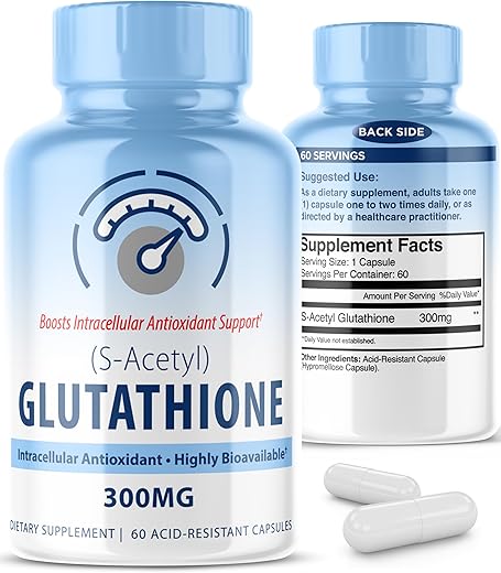 MAXLIFE NATURALS - S-Acetyl L-Glutathione 300mg – Suporte Antioxidante para o Fígado – Marca de Produto