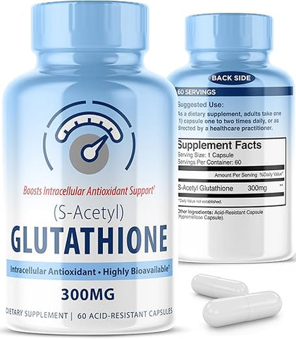 MAXLIFE NATURALS - S-Acetyl L-Glutathione 300mg – Suporte Antioxidante para o Fígado – Marca de Produto