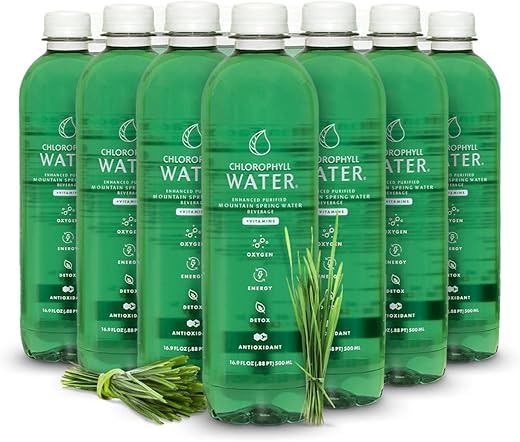 Chlorophyll Water - Água Purificada de Nascente de Montanha com Clorofila Líquida – 100% Natural e Refrescante