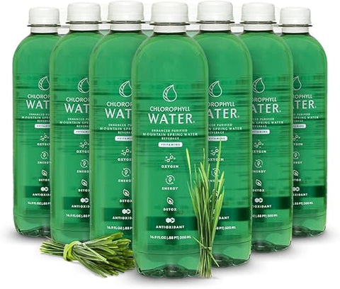 Chlorophyll Water - Água Purificada de Nascente de Montanha com Clorofila Líquida – 100% Natural e Refrescante