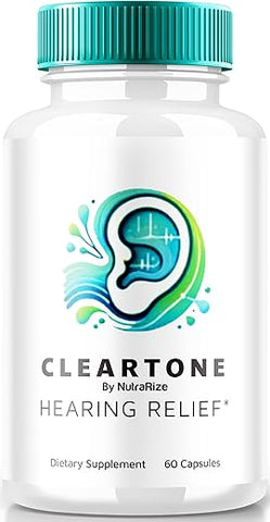NutraRize - ClearTone Tinnitus: Cápsulas Oficiais de Suporte Auditivo para Saúde Geral do Ouvido (60 Cápsulas)