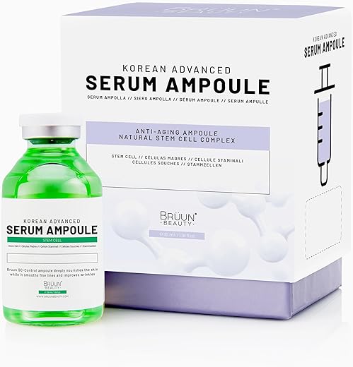SC – Soro Ampola Controlador de Células-Tronco – Booster de Soro Coreano para Rosto e Corpo com e sem Derma Pen – Cuidados com a Pele com Microagulhamento – 35ml - BRÜUN