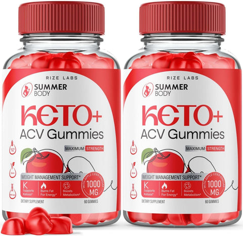 rize labs - (2 Pacotes) Gomas Summer Body Keto ACV, Gomas Summer Body Keto para Emagrecimento Avançado, Suplemento SummerKeto, Gomitas Summer de Máxima Potência, Fórmula Avançada Summer
