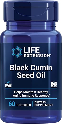 Óleo de Semente de Cominho Preto Life Extension 500 mg – Suporte Imunológico