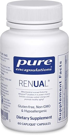Renual | Suplemento Urolitina A | Suporte para Função Muscular, Produção de Energia Celular, Saúde Mitocondrial e Envelhecimento Saudável* | 60 Cápsulas Caplique - Pure Encapsulations