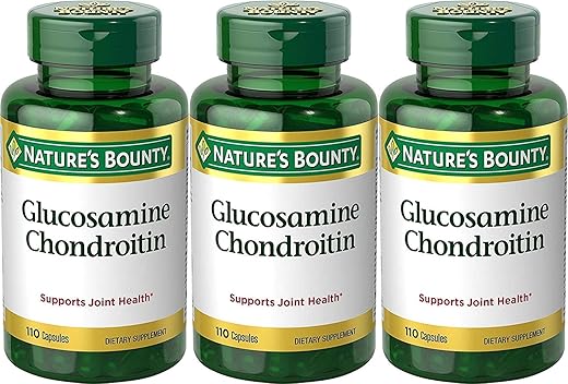 Nature's Bounty - Nature’s Bounty Complexo de Glucosamina e Condroitina, 110 Comprimidos (Pacote com 3) – Marca Nature’s Bounty