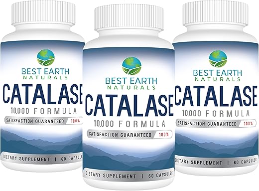 Melhor Suplemento Catalase Best Earth Naturals 10.000 com Saw Palmetto, Biotina, Fo-Ti, PABA – Suplementos para Cabelos Fortes – 180 Cápsulas – Pack com 3 (Fornecimento de 90 Dias)
