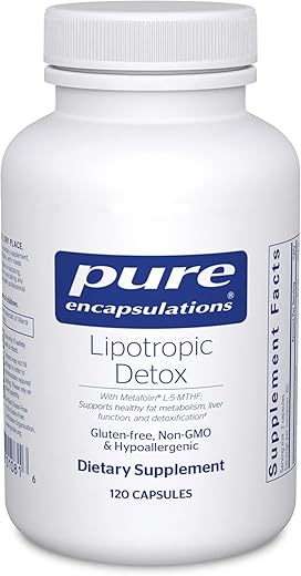 Lipotropic Detox | Suporte à Função Hepática e Desintoxicação | 120 Cápsulas | Marca Líder em Saúde - Pure Encapsulations