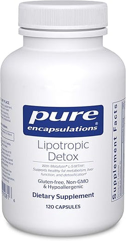 Lipotropic Detox | Suporte à Função Hepática e Desintoxicação | 120 Cápsulas | Marca Líder em Saúde - Pure Encapsulations