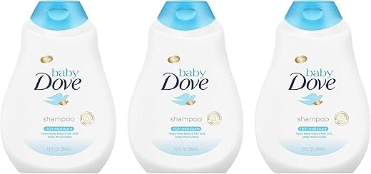 Shampoo Hidratação Enriquecida, 13 Ounce (Pack de 3) – Cabelos de Bebê Livres de Lágrimas - Baby Dove