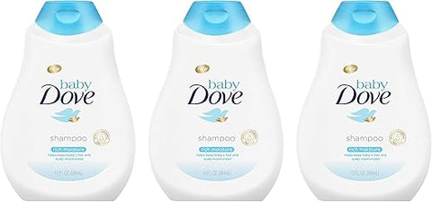 Shampoo Hidratação Enriquecida, 13 Ounce (Pack de 3) – Cabelos de Bebê Livres de Lágrimas - Baby Dove