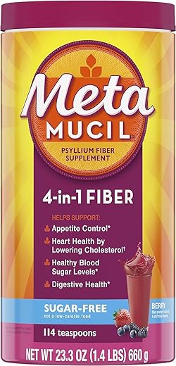 Berry Burst 114 DS – 680g – Fibra Solúvel para Saúde Digestiva - Metamucil