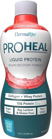 DermaRite - Dermarite Industries Proheal – Suplemento Líquido de Proteína Sem Açúcar – 500ml