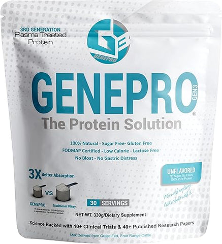 GENEPRO GEN. 3 - Proteína em Pó Sem Sabor – Nova Fórmula – Sem Lactose, Sem Glúten – Marca: [nome da marca]