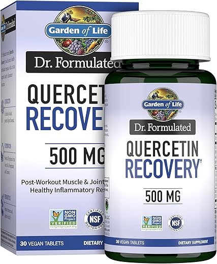 Quercetin Recuperação Pós-Treino com Zinco e Cúrcuma – 60 cápsulas - Garden of Life