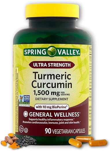Generic - Spring Valley Complexo de Curcumina de Açafrão-da-terra Extra Forte em Cápsulas Softgels, 1.000 mg, 90 un