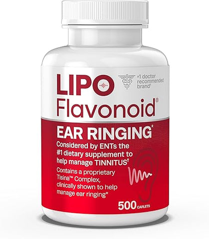 Plus: Alívio para Zumbido nos Ouvidos, Vitaminas OTC para Saúde do Ouvido, Vitamina D - Lipo-Flavonoid