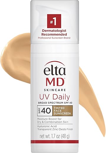 EltaMD UV Daily FPS 40 Hidratante Facial com Tonalizante, Ótimo para Pele Seca, Mista e Normal – EltaMD