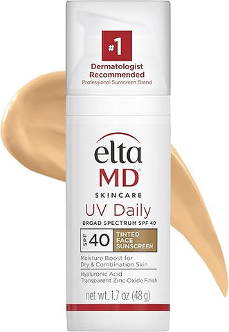 EltaMD UV Daily FPS 40 Hidratante Facial com Tonalizante, Ótimo para Pele Seca, Mista e Normal – EltaMD