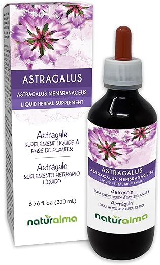 Astragalus (Astragalus membranaceus) – Tintura sem álcool de raiz – Extrato líquido de 200 ml em gotas – Herbal – Vegano - Naturalma