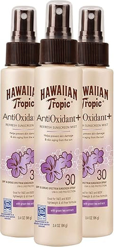Protetor Solar em Spray Hawaiian Tropic Skin Defense FPS 30, 100ml | Protetor Solar Livre de Oxybenzone, 100g