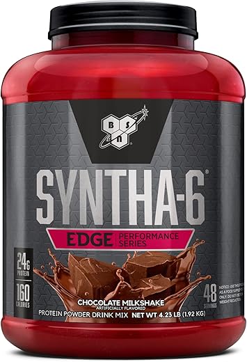 SYNTHA-6 Edge Proteína em Pó, Chocolate com Whey Hidrolisado, Caseína Micelar, Isolado de Leite, Baixo Açúcar, 24g Proteína, Milkshake, 48 Porções - BSN
