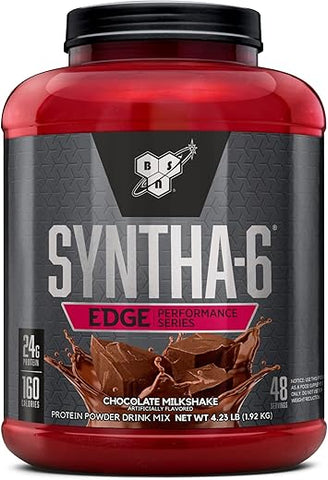 SYNTHA-6 Edge Proteína em Pó, Chocolate com Whey Hidrolisado, Caseína Micelar, Isolado de Leite, Baixo Açúcar, 24g Proteína, Milkshake, 48 Porções - BSN