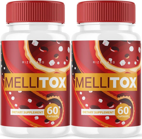 rize labs - MelliTox Cápsulas (2 Unidades) – Fórmula de Máxima Potência para Desintoxicação Corporal – Resenha MelliTox (120 Cápsulas)