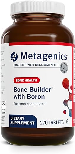Bone Builder com Boro – Suplemento para Fortalecimento Ósseo – Suporte Mineral Completo – com Boro, Cálcio – 120 cápsulas - Metagenics