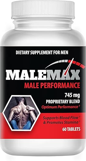 MaleMax - Pílulas de Aumento de Borda – Aumente até 3 Polegadas Rapidamente – Amplie o Tamanho Masculino – Alongue em Comprimento, Engrosse em Circunferência – Multiplicador de Resistência – 60 Comprimidos