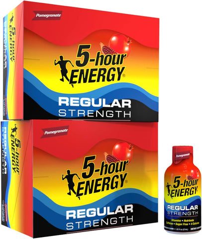 Shot Pomegranate Regular Strength – 24 Unidades, 1,93 Ounce (54,7 ml) - 5-hour ENERGY