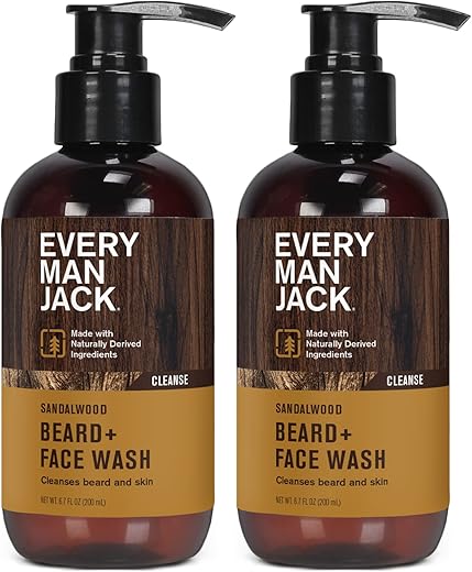 Sabonete para Barba e Rosto, Fragrância de Sândalo, 200mL (Pack com 2) - Every Man Jack