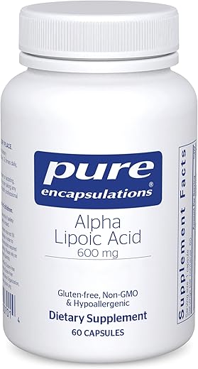 Alpha Lipoic Acid 600 mg – Suporte ao Fígado, Antioxidantes, Saúde Nervosa, Saúde Cardiovascular - Pure Encapsulations