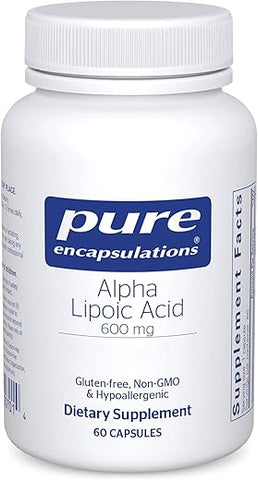 Alpha Lipoic Acid 600 mg – Suporte ao Fígado, Antioxidantes, Saúde Nervosa, Saúde Cardiovascular - Pure Encapsulations