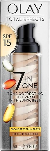 Total Effects Hidratante Facial Corretor de Tonalidade com FPS 15, Leve a Médio 50ml - Olay