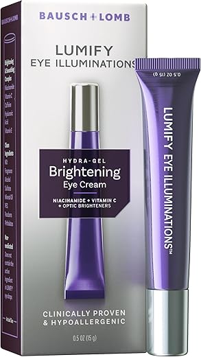 Eye Illuminations – Creme Iluminador Hydra-Gel para os Olhos, Pele Mais Suave com Brilho Sutil, Contém Vitamina C, Cafeína, Niacinamida – 30g - LUMIFY