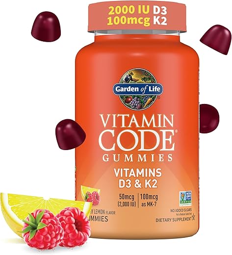 Gomas de Vitamina D3 K2 com Prebióticos – Fortaleça sua Saúde com Deliciosos Gummies - Garden of Life