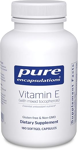 Vitamina E Pure Encapsulations (com Tocoferóis Mistos) – Proteção Antioxidante 30g