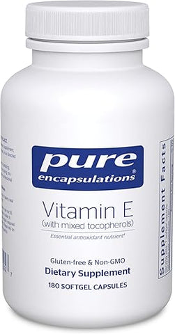 Vitamina E Pure Encapsulations (com Tocoferóis Mistos) – Proteção Antioxidante 30g